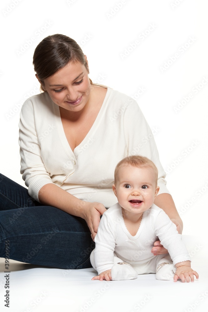 Happy mother with her baby Happy mother with her baby