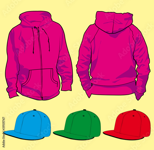 Hoodies with fitted hats