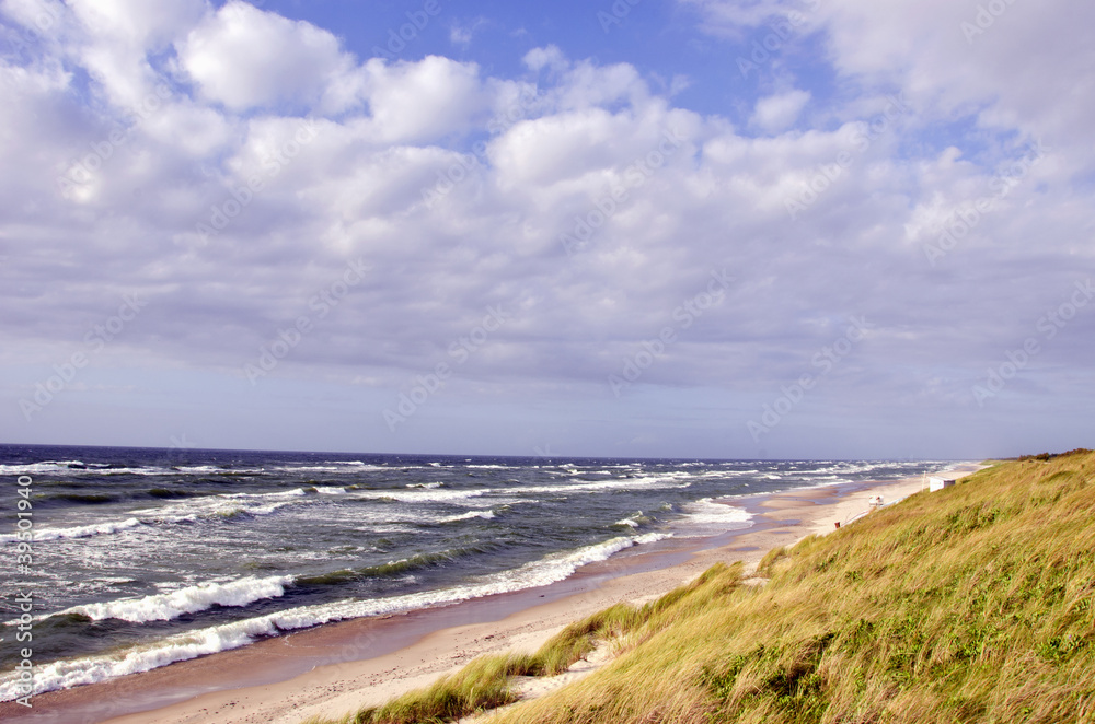 Baltic sea landscape with clouds