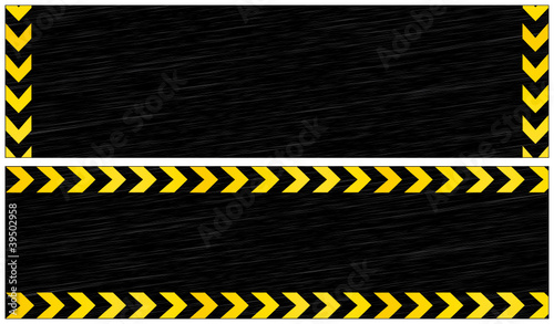 Work in progress. Construction banners.