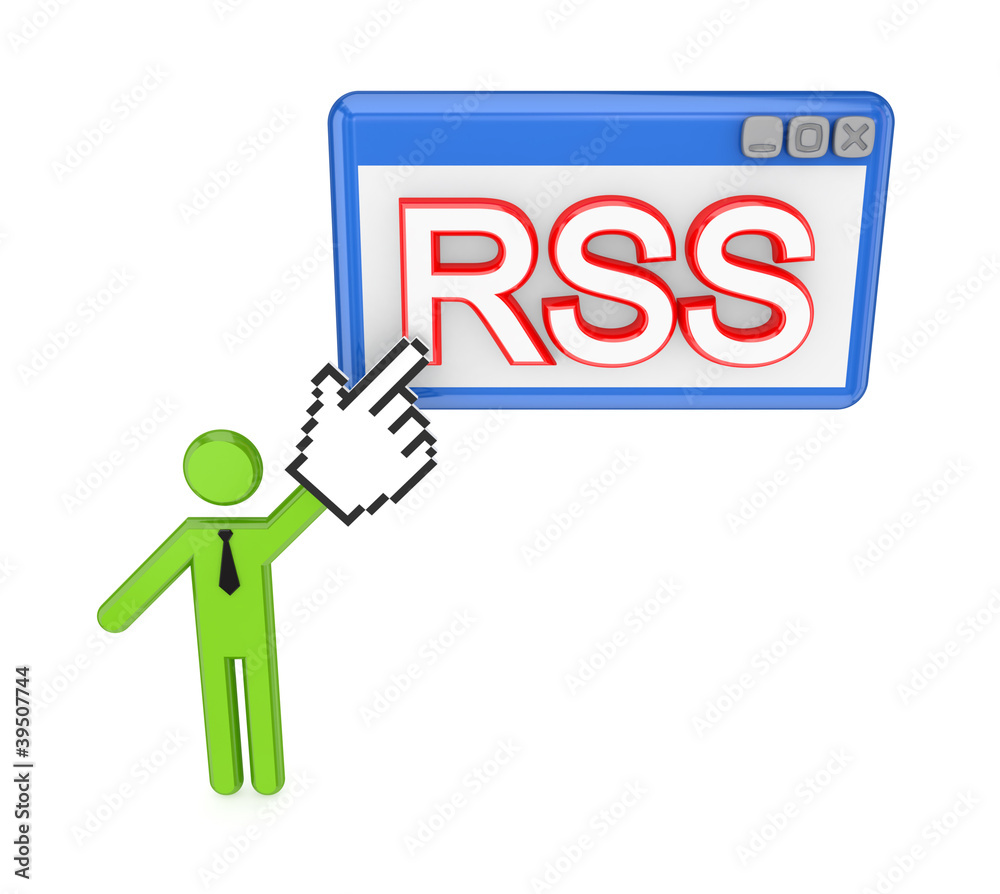 3d small person pointing on a PC window 3d small person pointing on a PC window