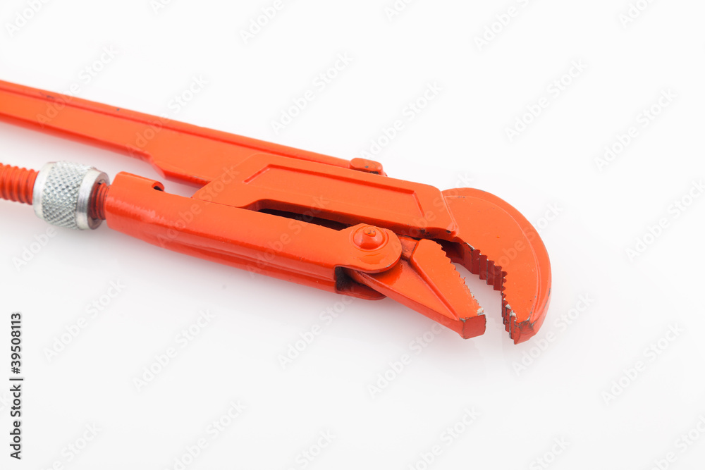 Orange pipe wrench Orange pipe wrench