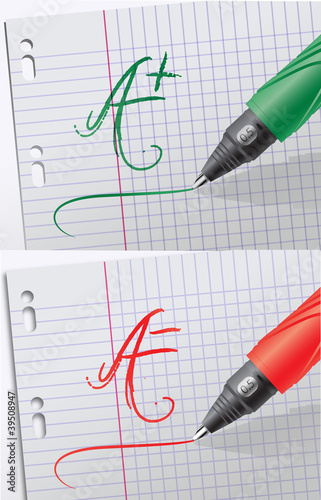 bonne et mauvaise note
