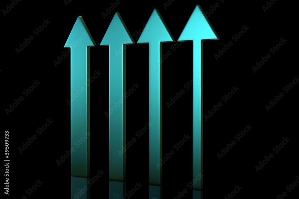 Arrows on black. Pointing up Arrows on black. Pointing up