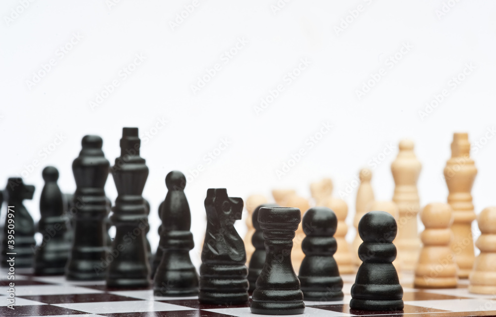 Chess game of strategy business concept application Chess game of strategy business concept application