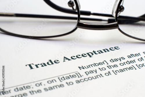 Trade acceptance form