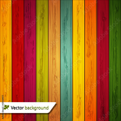Vector colored wooden background. Eps 10