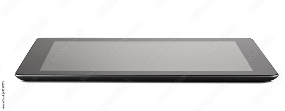 Black generic tablet pc on white background clipping path Black generic tablet pc on white background clipping path