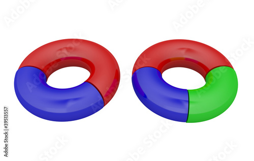 Round colored diagrams