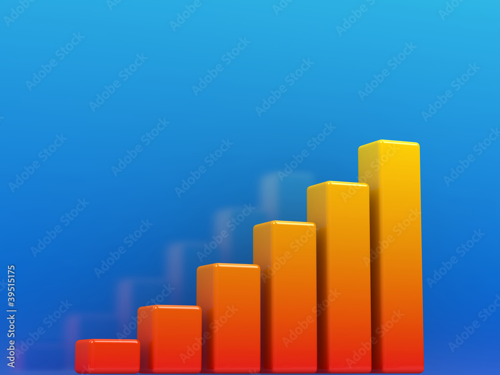 Fototapeta premium Bright graph