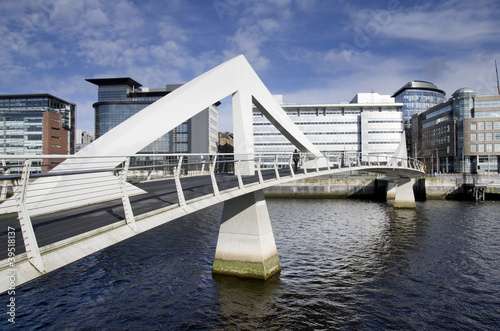 Modern bridge in Glasgow