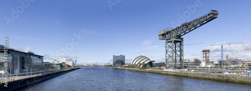 Panorama of River Clyde in Glasgow photo