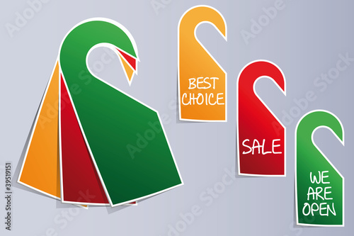 plaque on the door handle