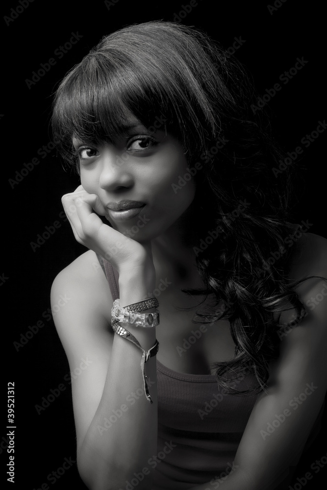 Young Nigerian Woman Low Key Photo Young Nigerian Woman Low Key Photo