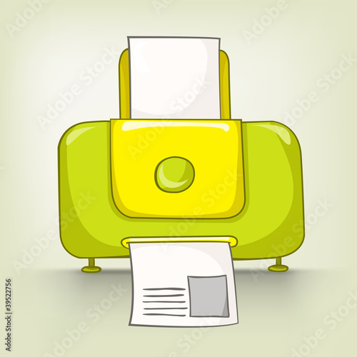 Cartoons Home Appliences Printer