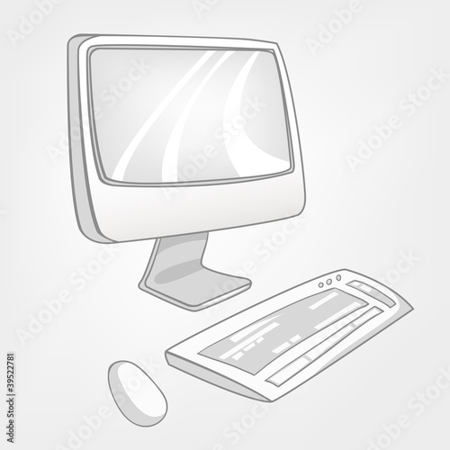 Cartoon Appliences Computer
