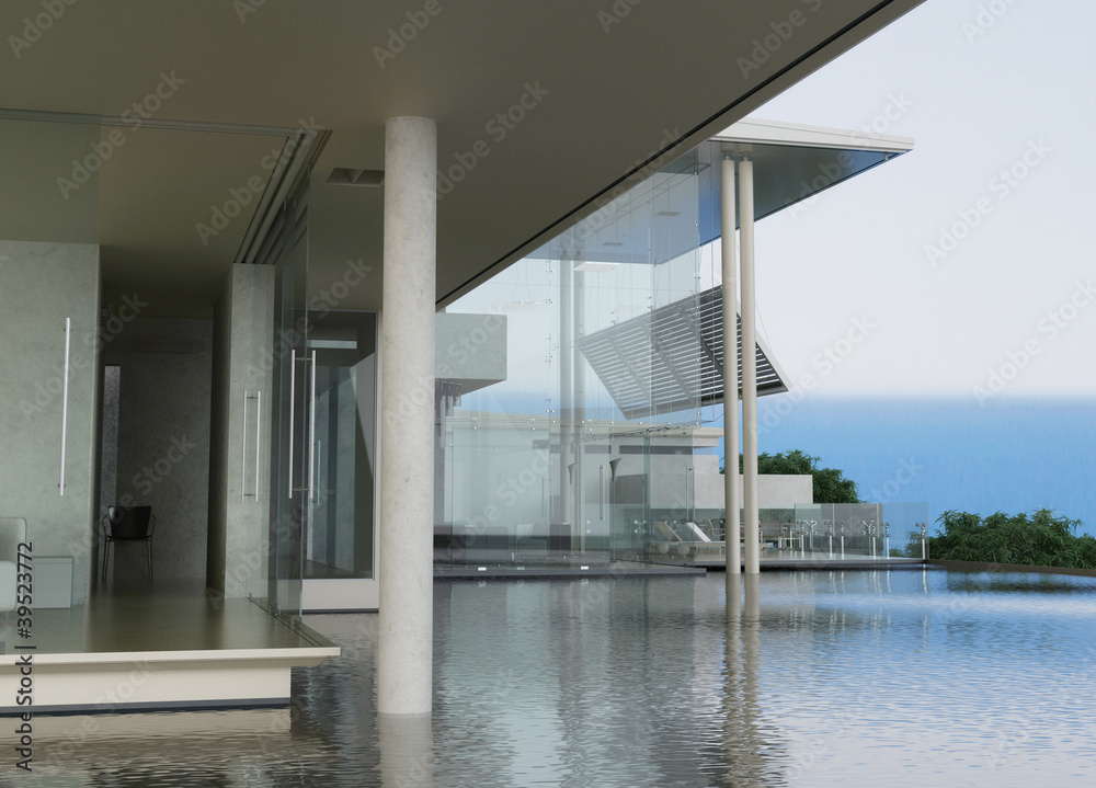 Fototapeta premium Modern Luxury Loft / Apartment with Ocean View / Sea View
