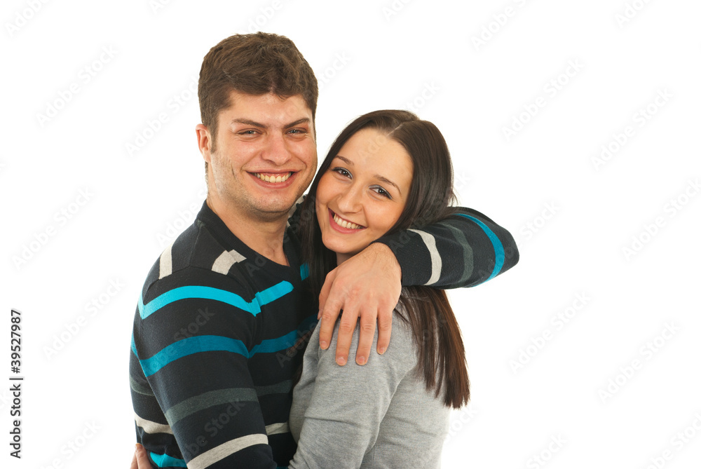 Happy couple hugging Happy couple hugging