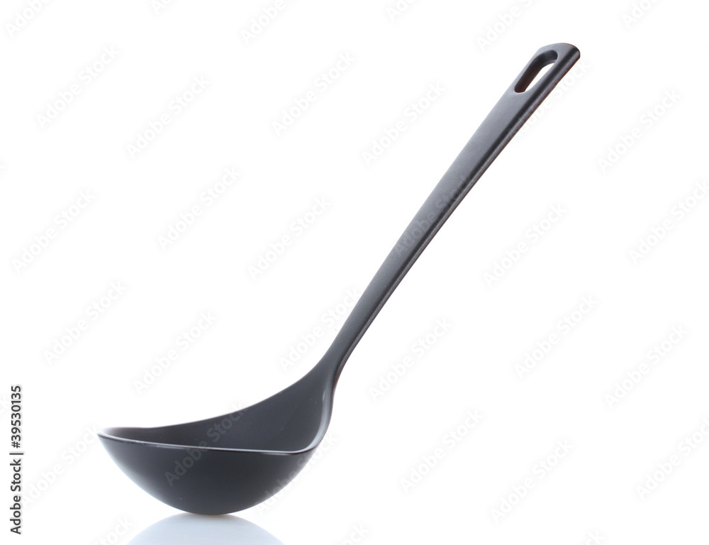 black kitchen ladle isolated on white black kitchen ladle isolated on white