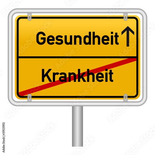 Schild  Gesundheit-Krankheit