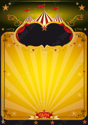 Magic orange circus poster