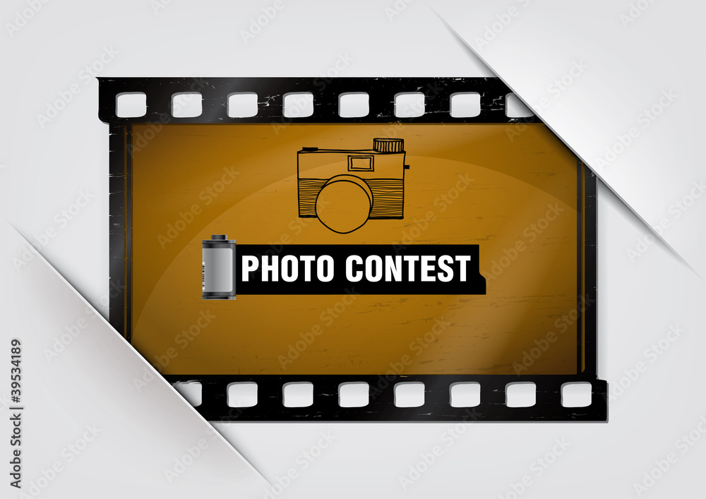 Fototapeta premium Negative filmstrip frame inserted in the album