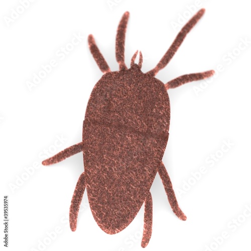 3d render of mite bug photo