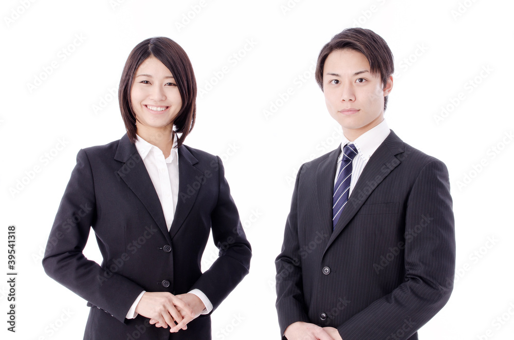 a portrait of asian business team