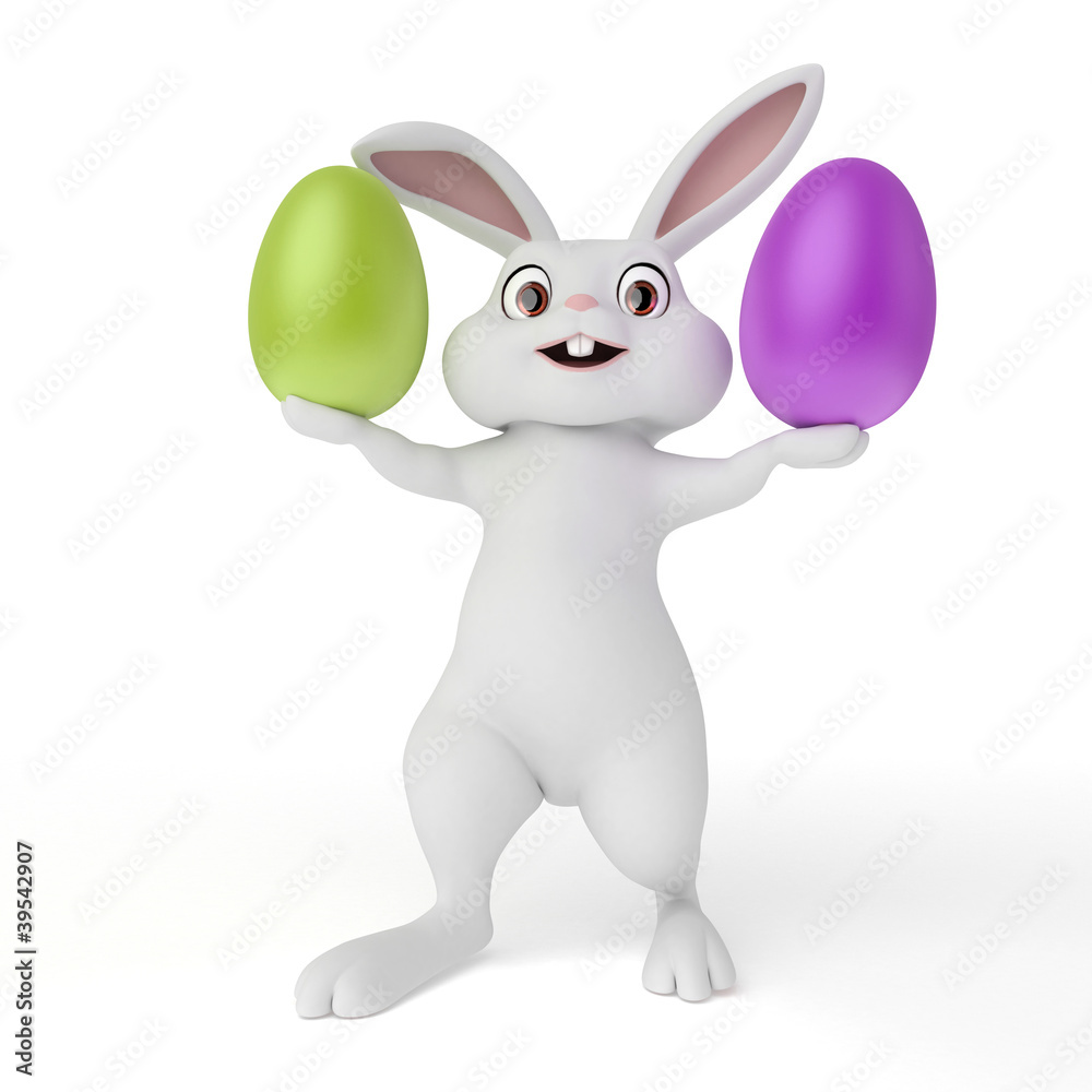 3d rendered illustration of a cute easter bunny 3d rendered illustration of a cute easter bunny