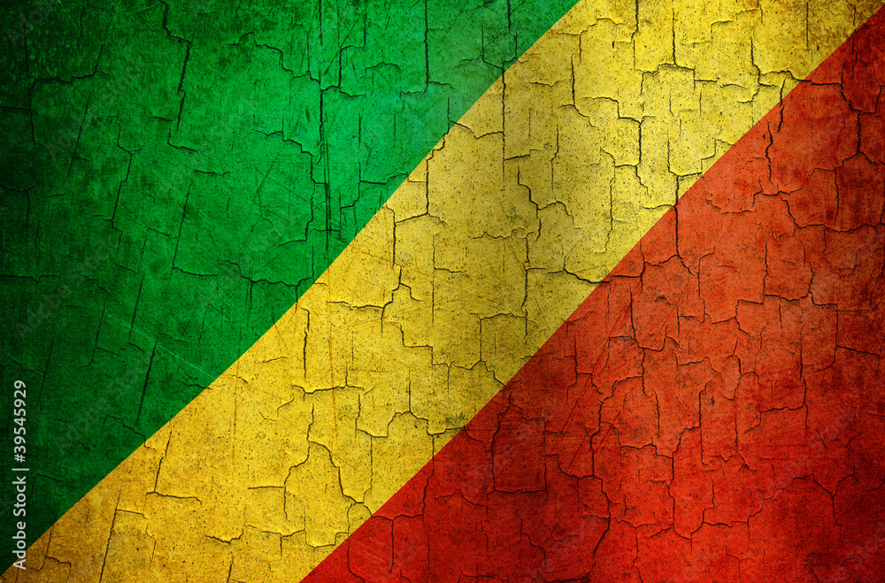 Grunge Republic of the Congo flag