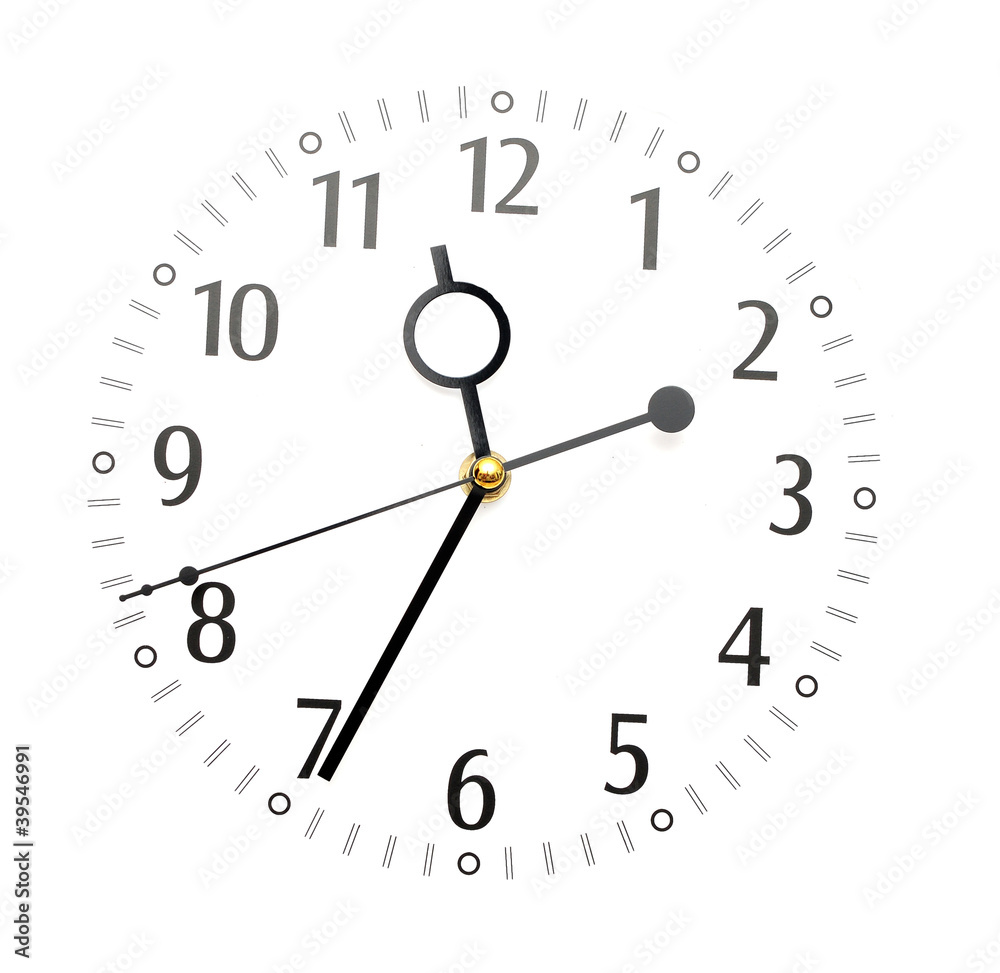 wall clock isolated on white background showing time wall clock isolated on white background showing time