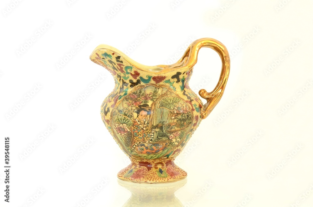 Oriental gold vase