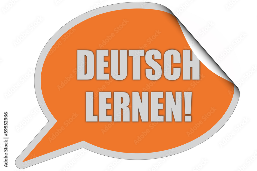 SP-Sticker orange curl oben DEUTSCH LERNEN! SP-Sticker orange curl oben DEUTSCH LERNEN!