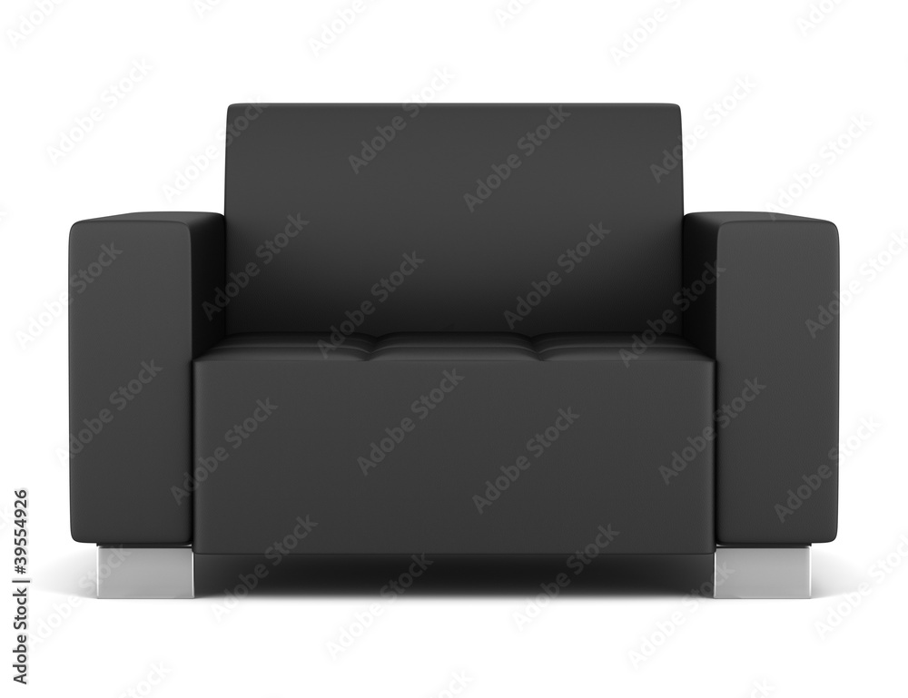 black leather armchair isolated on white background black leather armchair isolated on white background