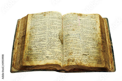 Very old open bible