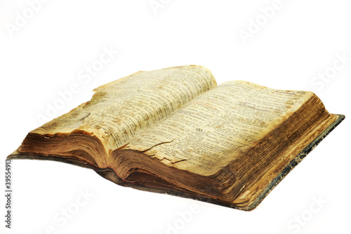 Very old open bible