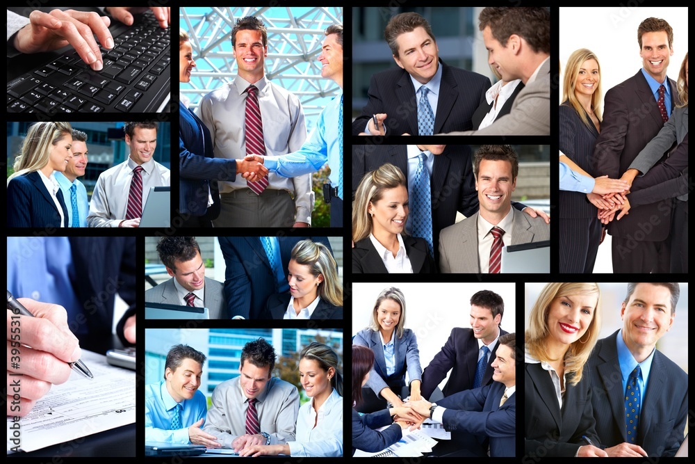 Business people collage. Business people collage.