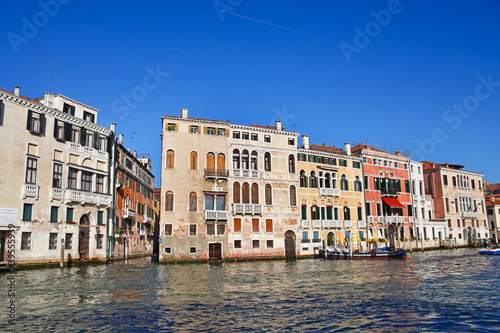Traditional view of Grand Canal in  Venice