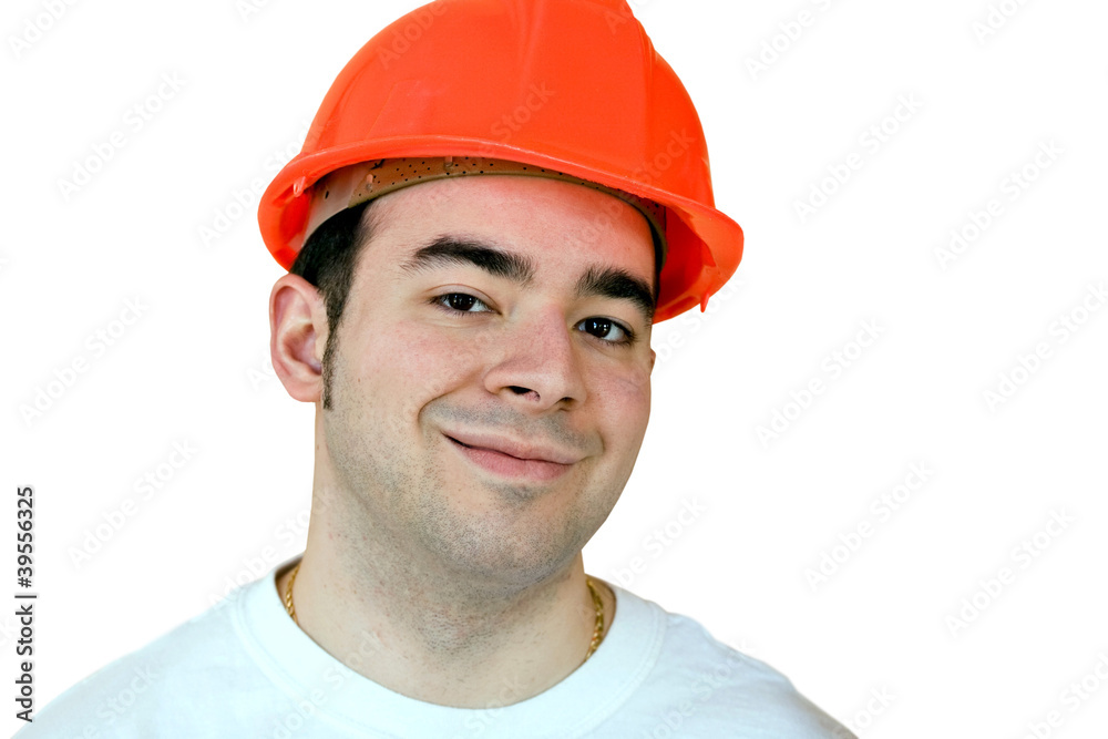 Construction Worker with Clipping Path Construction Worker with Clipping Path