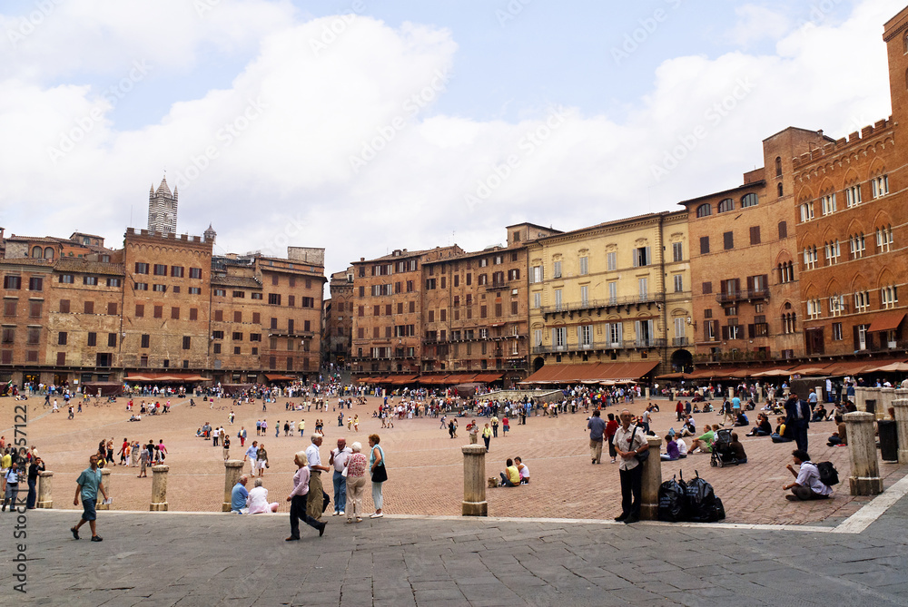 the Piazza del Campo Siena Italy