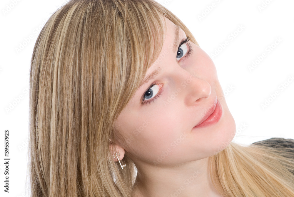 Sensual young blonde woman looking at camera studio shot Sensual young blonde woman looking at camera studio shot