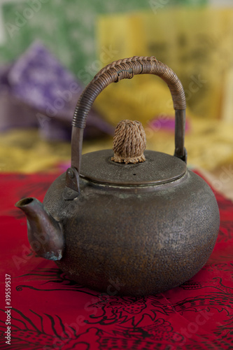 Antique Asian brass teapot