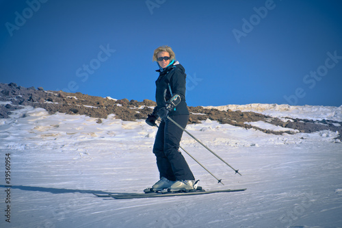 women skier
