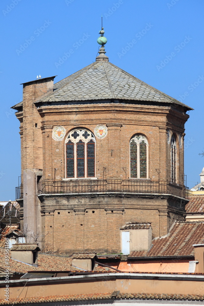 Octagonal dome of a medieval romanic church