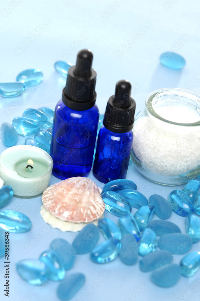 Spa concept with sea shell decorative candle Spa concept with sea shell decorative candle