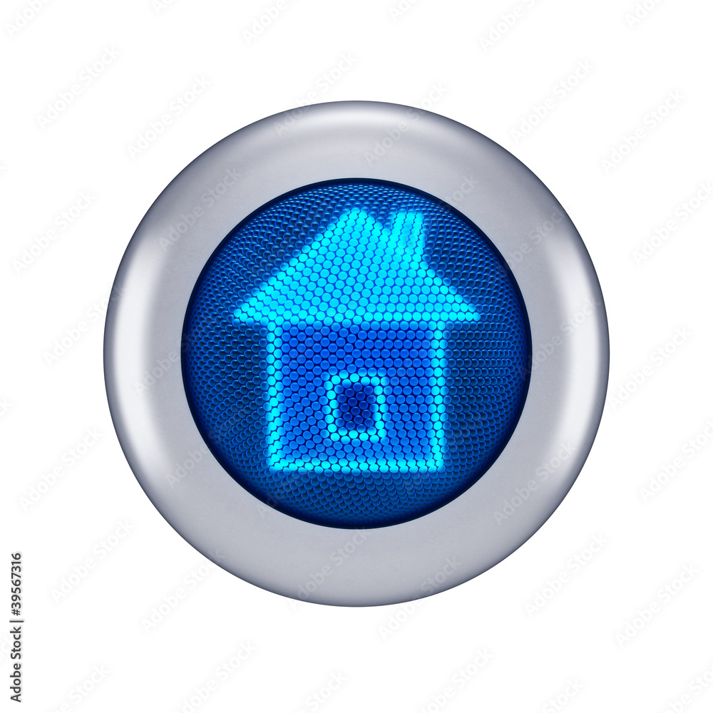 Steel button which house symbol