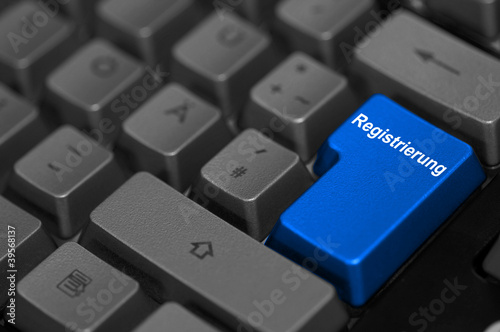 Registrierung blau photo