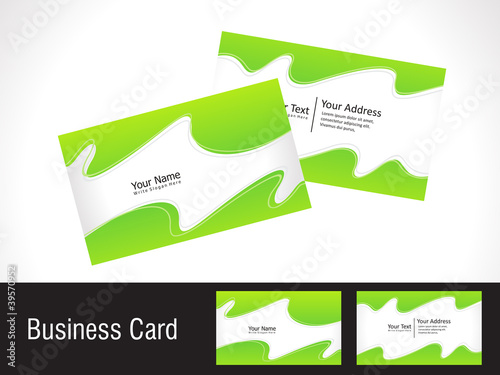 abstract green business card