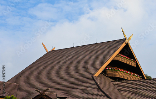 roof of Doi tung palace, chiang rai thailand