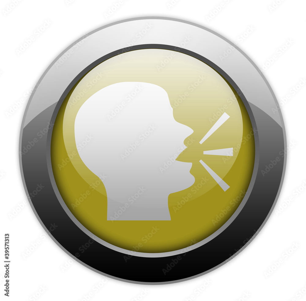 Yellow Metallic Orb Button Yellow Metallic Orb Button